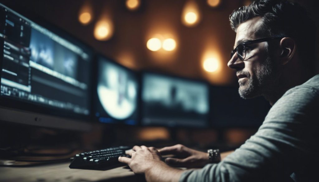 A Content Marketing Manager working on his computer