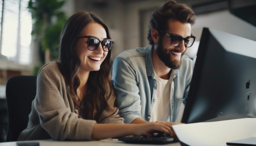 Influencers using tools on a computer