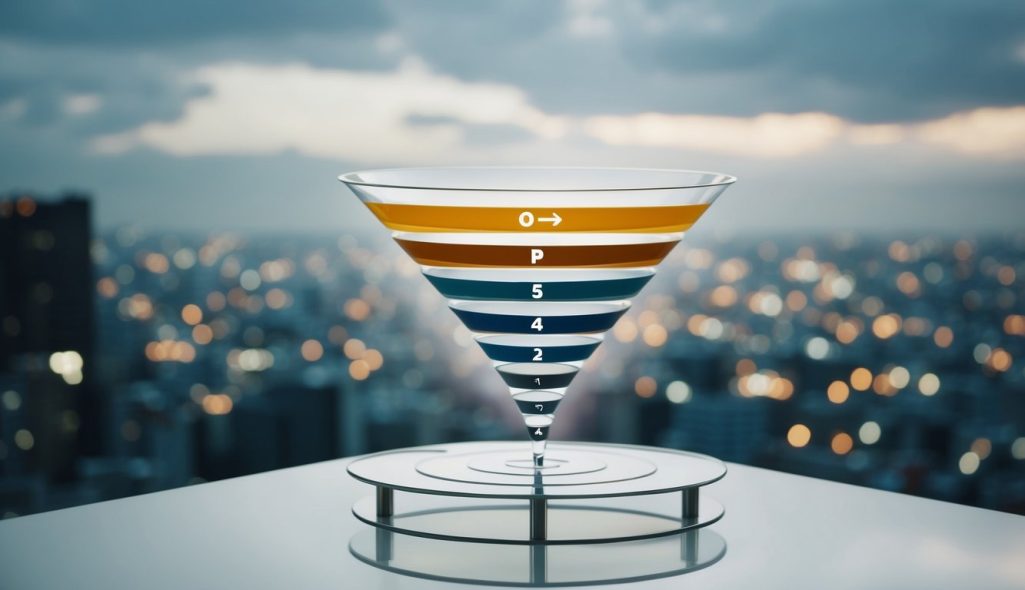 A wide opening with multiple paths leading into it, symbolizing the top of the sales funnel